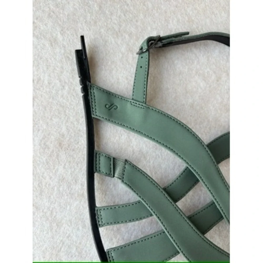 Solely Jane Capri Sage Green Size 11 Interchangeable Sandal Toppers NEW